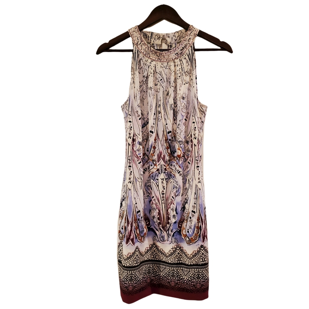 White House Black Market Gypsy Print Sleeveless Womens Dress XS